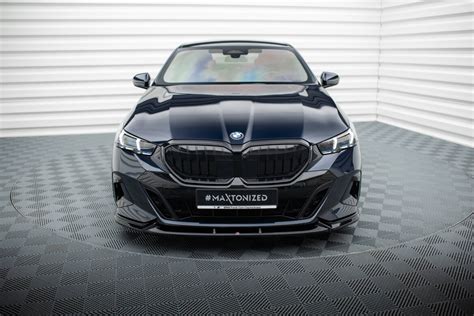 Cup Spoilerlippe Front Ansatz V 1 für BMW 5er M Paket G60 schwarz Hoc