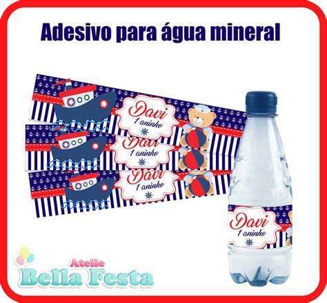 Adesivo para água mineral Elo7 Produtos Especiais