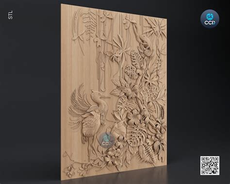 Wood Wall Art Spring Stl Model Cnc Router Carving Artcam Etsy