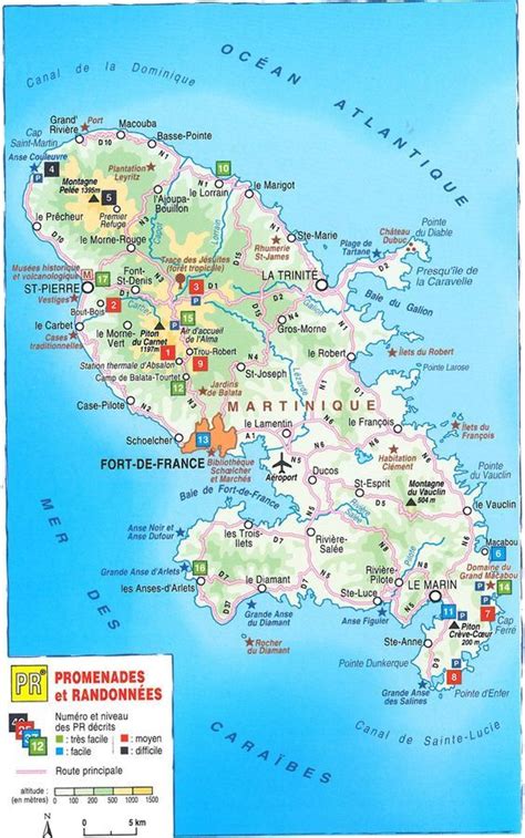 Carte De La Martinique Voyages Cartes