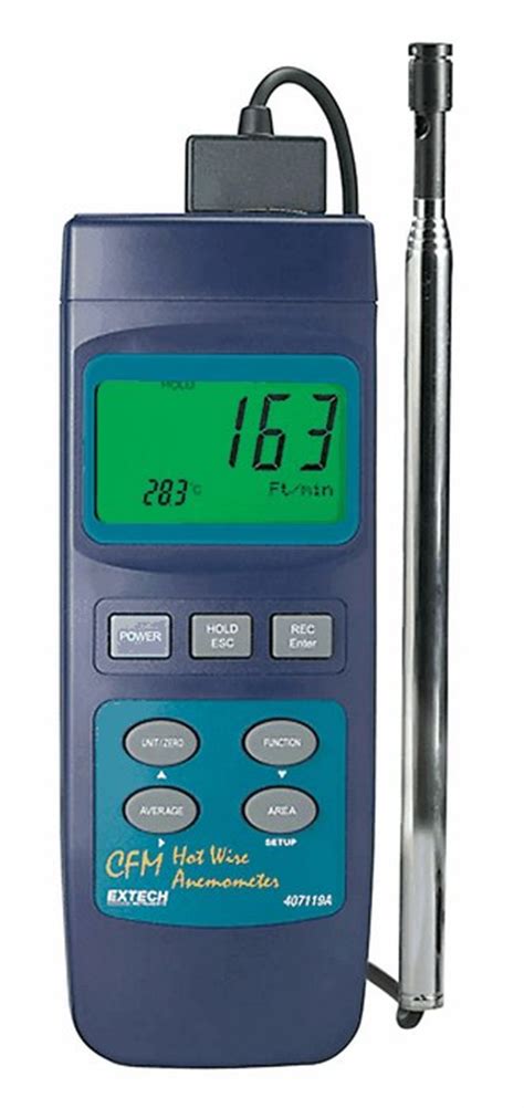 Extech Heavy Duty CFM Hot Wire Thermoanemometer With PC Interface From Davis Instruments