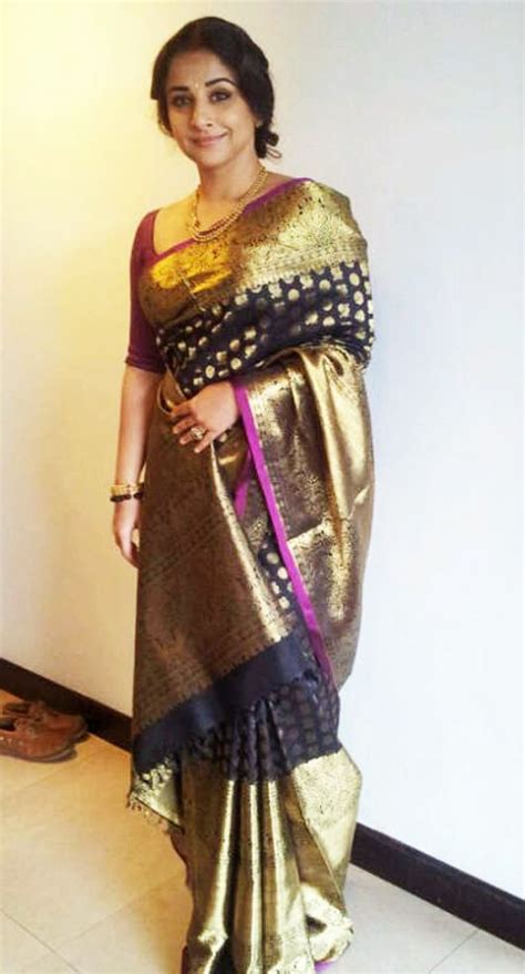 Gaurang Shah Creates Gorgeous Golden Saree For Vidya Balan MissMalini