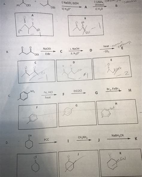 Solved I NaOEt EtOH Excess OEt I H O A I H O 04 NaOEt Chegg