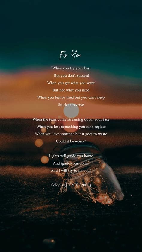 Pin By Mohammad Arslan Ud Din On Lyrical Fix You Coldplay Coldplay Quotes Coldplay