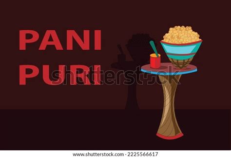 Indian Pani Puri Gol Gappa Representing Stock Vector Royalty Free