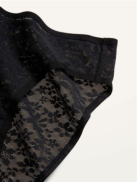 Mid Rise Floral Signature Mesh Bikini Underwear For Women Old Navy