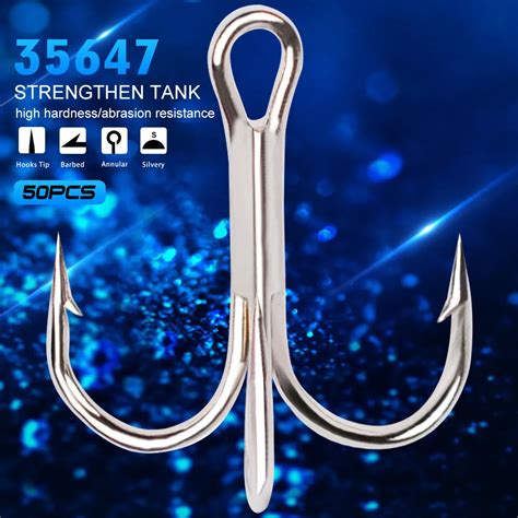 Fishhook Triple Hooks Treble Fishing Treble Hooks Size Pcs