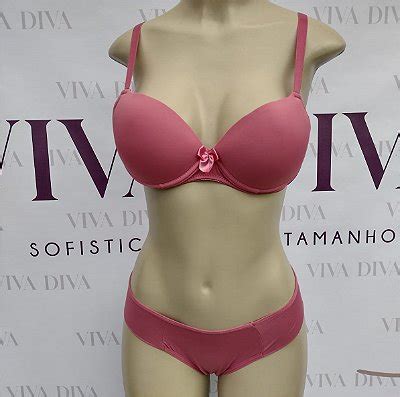 Lingerie básica conjunto de sutiã e calcinha básica branca Viva Diva Lingeries