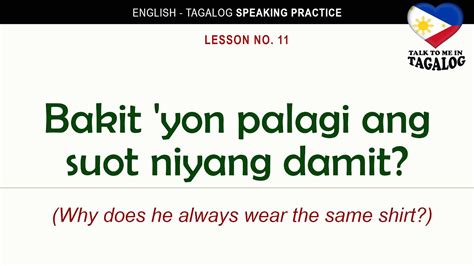 Tagalog English Speaking Practice 11 How To Speak Tagalog Filipino