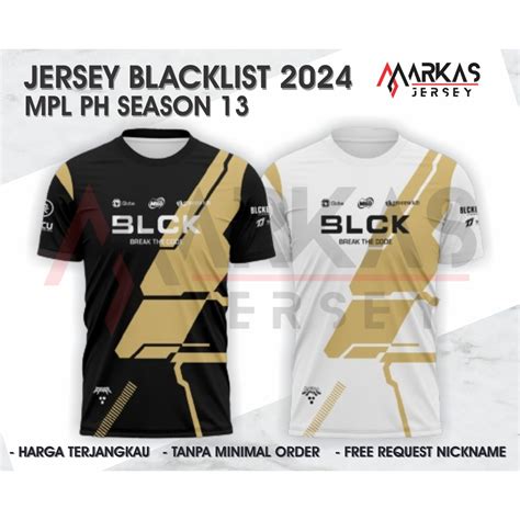 Jersey BAJU KAOS BLACKLIST INTERNATIONAL NEW 2024 MPL PH SEASON 13