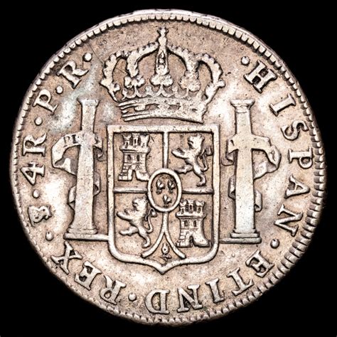 Carlos III 4 Reales 13 2g Potosí 1777 Ensayador P R AC 935