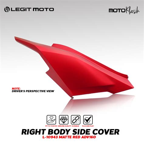 Legitmoto Honda Adv Body Side Cover Matte Black Matte Red Left