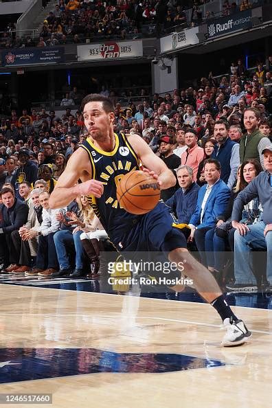 T J Mcconnell Of The Indiana Pacers Drives To The Basket During The