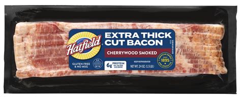 Thick Hardwood Smoked Bacon Classic Cut 16 Oz Hatfield