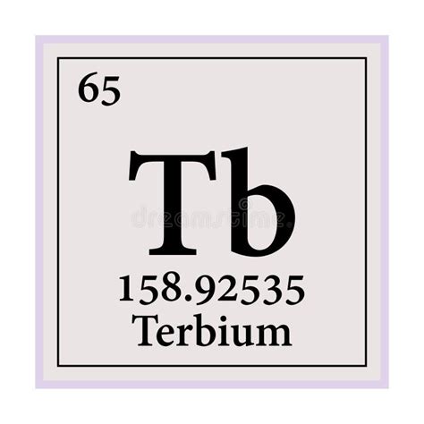 Periodic Table Element Terbium Icon Stock Illustration Illustration