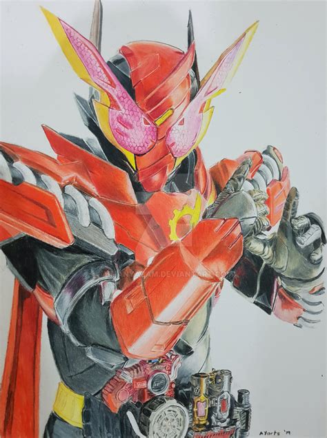 Kamen Rider Build Rabbit Rabbit Form Pencil Color By Aimanyazam On