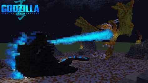 Godzilla Vs Ghidorah Timelapse Minecraft Timelapse Build Youtube