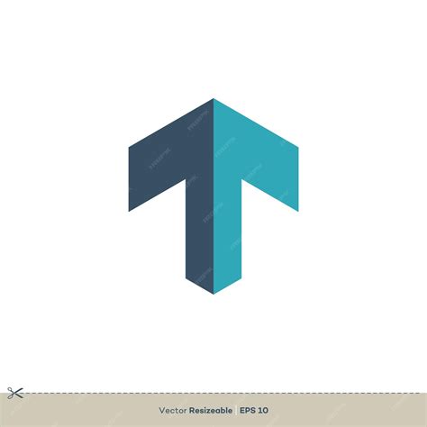 Premium Vector | Letter t up arrow logo template illustration design ...