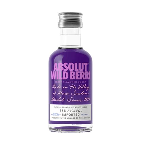 Absolut Wild Berri Flavored Vodka 200 Ml Delivery Or Pickup Near Me