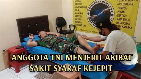 Anggota TNI Menjerit Akibat Sakit Syaraf Kejepit ALHAMDULILLAH