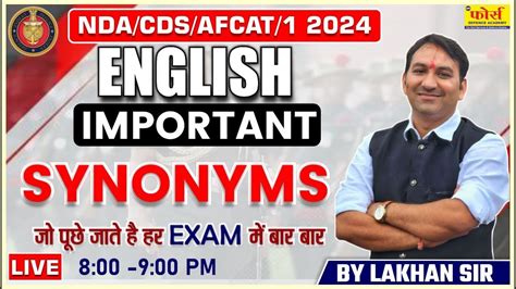 NDA ENGLISH Synonyms Part 1 ONE SHOT NDA 1 2024 ENGLISH