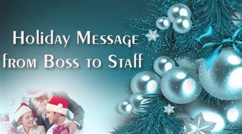 Holiday Message from Boss to Staff