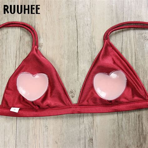 RUUHEE Bikini Push Up Padded Swimsuit Bikini Small Bust Thicker