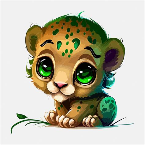 Premium Vector Cartoon Sticker Leo Cartoon Cute Leo