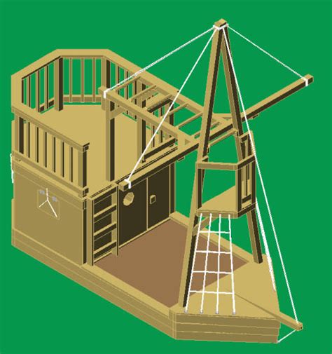 Wooden Pirate Ship Playground Blueprints Pdf Plans