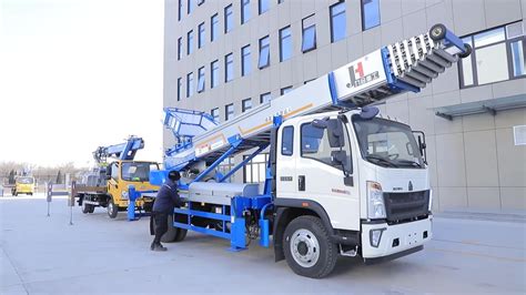 32m 36m Aerial Ladder Truck 4x2 New Jiuhe Telescopic Boom Ladder Lift ...