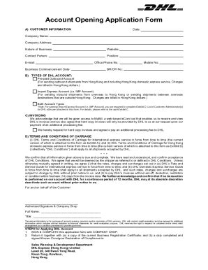 Fillable Online Account Opening Application Form Fax Email Print