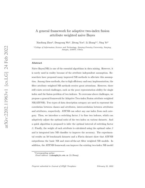 A General Framework For Adaptive Two Index Fusion Attribute Weighted