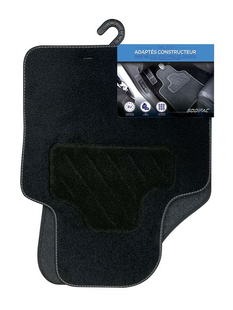 Jeu De 4 Tapis Voiture Moquette Noir Pour SEAT Semi Sur Mesure Pas