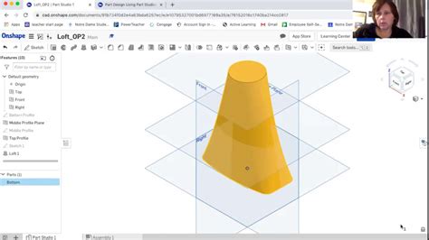 Onshape Loft Exercise From Creating Basic Part Features Course Youtube