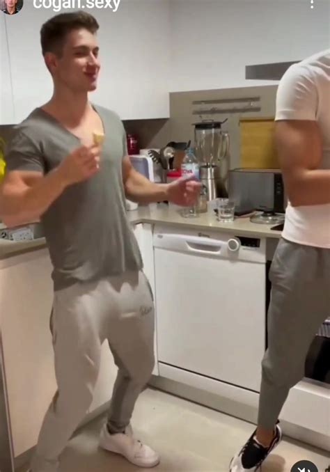 Friends Freeballing In Grey Sweatpants