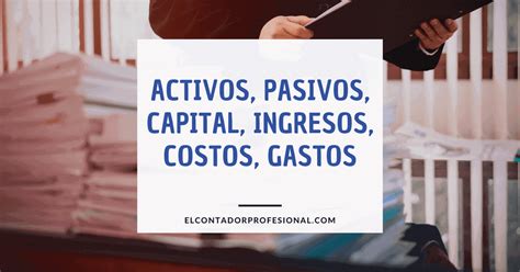 Activos Pasivos Capital Ingresos Costos Gastos Contador Profesional