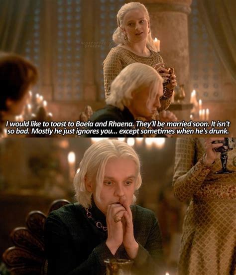 Game Of Thrones Quote With Blonde Hair And White Hair Sitting At A