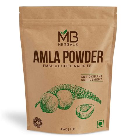 Mb Herbals Natural Seedless Amla Powder Emblica Officinalis