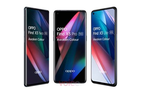 Oppo Find X3 Pro X3 Neo E X3 Lite Tem Preços E Cores Vazadas Antes De