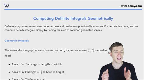 Computing Definite Integrals Geometrically Wize University Calculus 1