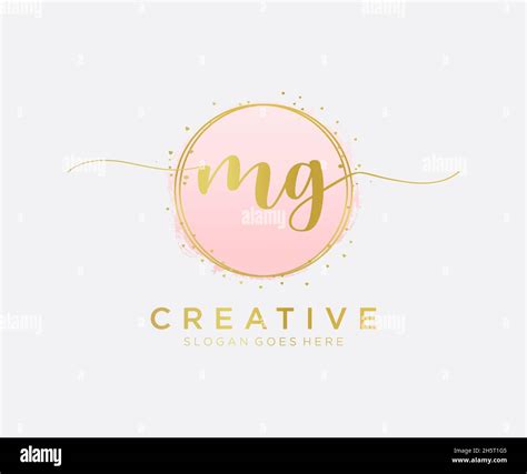 Mg Feminine Logo Usable For Nature Salon Spa Cosmetic And Beauty