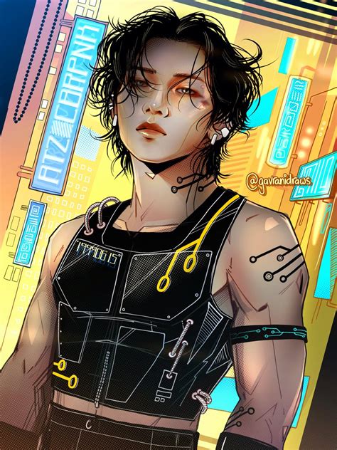 Gavrani On Twitter Rt Gavranidraws Cyberpunk Yeosang