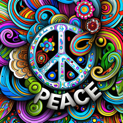 Peace Sign Stained Glass Pattern