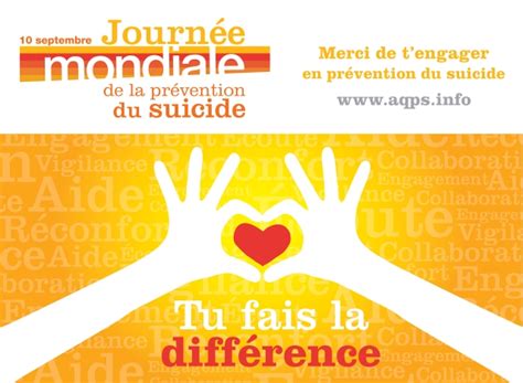 Journée mondiale de la prévention du suicide École supérieure d