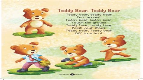 Teddy Bear Teddy Bear Rhymes Youtube