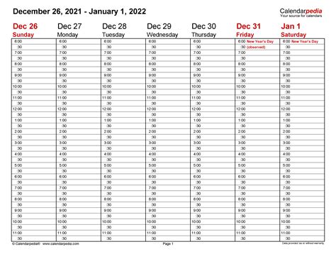 Weekly Calendars 2022 for PDF - 12 free printable templates