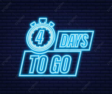 Days To Go Vector Design Images, 4 Days To Go, Icon, To, Go PNG Image For Free Download