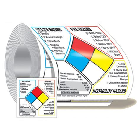 Nfpa Classification Diamond Labels 500roll