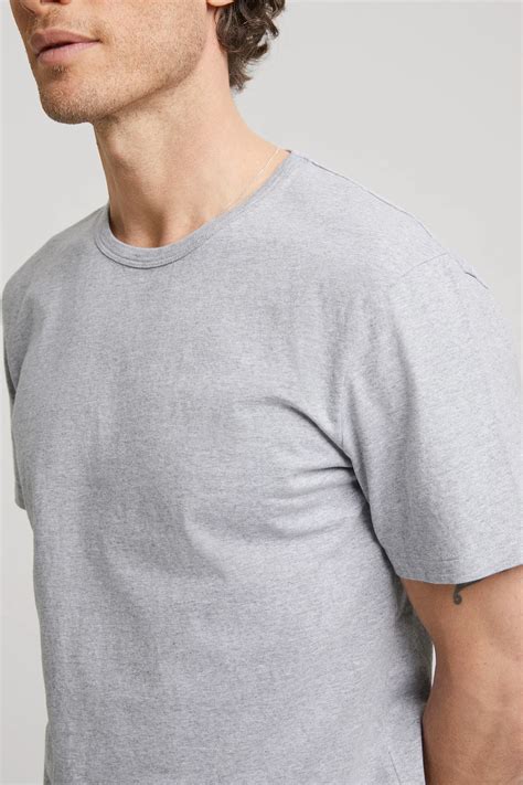 Grey Melange T-Shirt | Premium Heavyweight Cotton Crewneck - ASKET