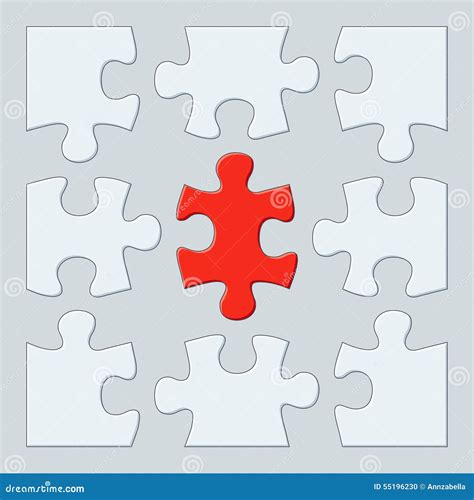 Nine Puzzle Pieces Stock Vector Illustration Of Knit